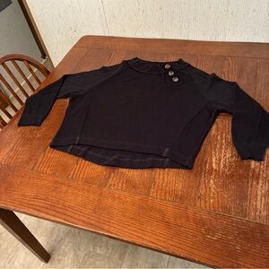 Free People Don't Forget Me Knit Top Women’s M Button Detail Off The Shoulder